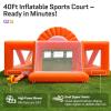 OZIS 40Ft Inflatable Sports Court with 680W Blower 3-in-1 Inflatable Soccer Field & Volleyball Field & Basketball Hoop Inflatable for Backyard, School Events, Team Training Multi-Game Arena view 4