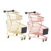 YARNOW 2Pcs Mini Shopping Cart Model Double Layer Decorative Trolley for Desk Organization Photography Props Design view 1