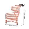 YARNOW 2Pcs Mini Shopping Cart Model Double Layer Decorative Trolley for Desk Organization Photography Props Design view 2