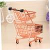 YARNOW 2Pcs Mini Shopping Cart Model Double Layer Decorative Trolley for Desk Organization Photography Props Design view 3