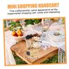YARNOW 2Pcs Mini Shopping Cart Model Double Layer Decorative Trolley for Desk Organization Photography Props Design view 4