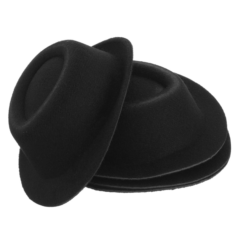 GALPADA 4Pcs Delicate Small Hat Miniature Jazz Hat Photo Props for Dolls Lightweight Party Cosplay Headdress for Doll Decoration Crafting
