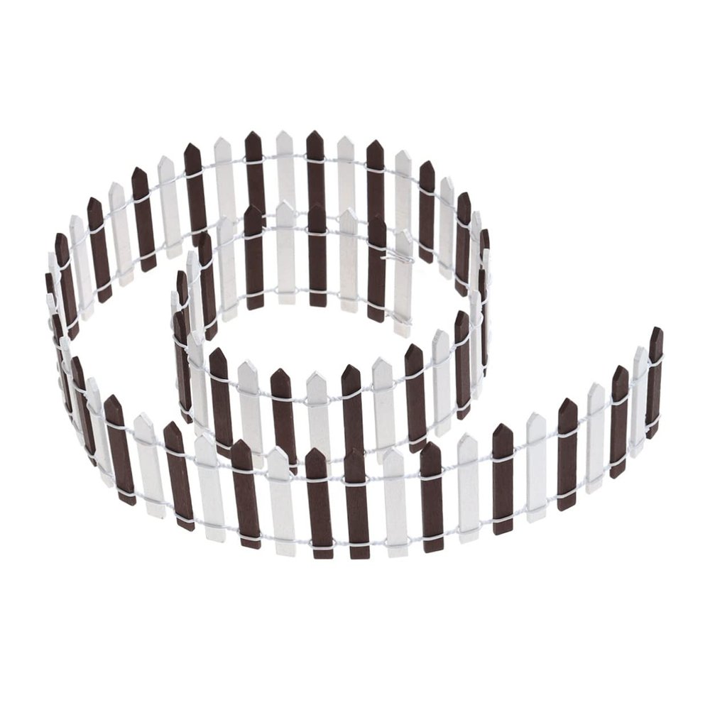 POPETPOP White Picket Fence Decoration Garden Fence Mini Fairy Garden Accessory for Christmas Tree