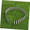 POPETPOP White Picket Fence Decoration Garden Fence Mini Fairy Garden Accessory for Christmas Tree view 4