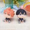 2pcs Tobio Kageyama Figure Shoyo Look Up Figure Mini Anime Figurine Cake Topper Decoration Shoyo Statue Handmade Collectible Gifts view 2
