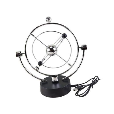 BESPORTBLE 1Pc USB Perpetual Motion Globe Pendulum Electronic Creative Home Office Decoration Physical Science Kinetic Enthusiasts