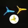 10PCS RC Boat DC Motor 2mm Shaft Propeller Plastic Propeller with 3-Blades Fan Shape for Fan Leaves Ship RC Boat Airplane DIY Model Toy Building Part (Yellow,Blue) view 2
