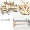 LIOOBO 20Pcs Mini Wooden Hammer for Mallets with Smooth Surface for for Educational Fun and Cake Pounding Activities view 4
