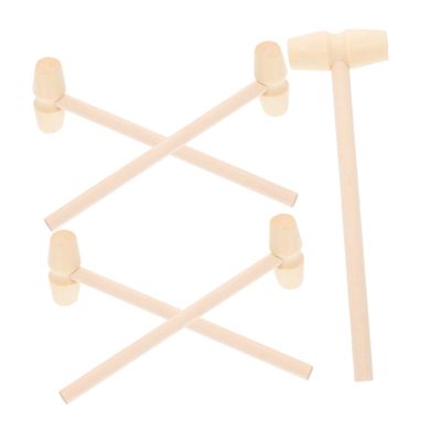 FOYTOKI 5Pcs Mini Wooden Hammer Mallet Creative Beating Gavel for Boys Educational Beat for Develop Hand Eye Coordination and Dexterity
