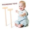 FOYTOKI 5Pcs Mini Wooden Hammer Mallet Creative Beating Gavel for Boys Educational Beat for Develop Hand Eye Coordination and Dexterity view 3