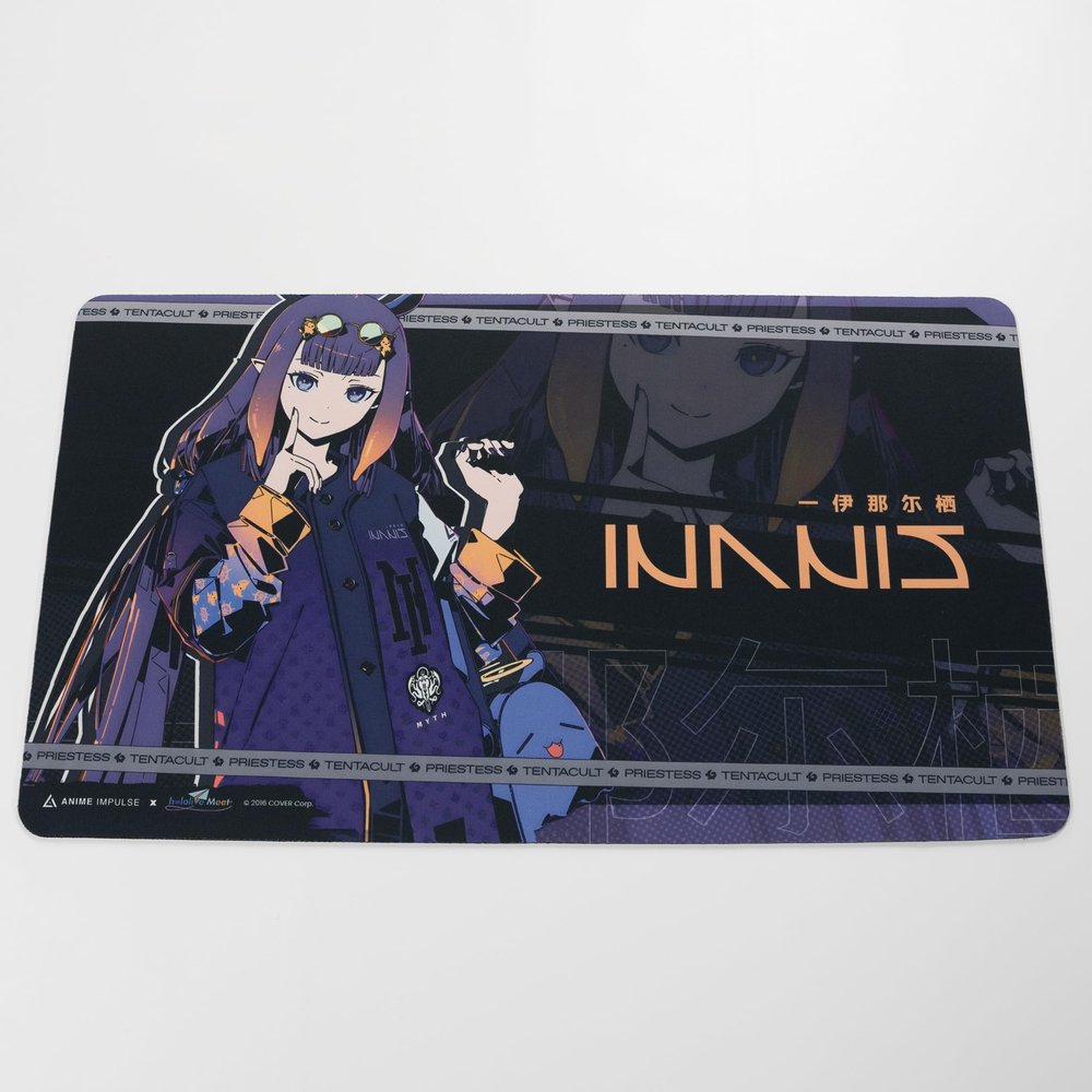 Anime Impulse x Ninomae InaNIS Desktop Gaming Mousepad, hololive Production Officially Licensed Premium Grade Non-Slip TCG Playmat or Office Desk Mat for Keyboard and Mouse