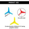 10PCS RC Boat DC Motor 2mm Shaft Propeller Plastic Propeller with 3-Blades Fan Shape for Fan Leaves Ship RC Boat Airplane DIY Model Toy Building Part (Red) view 3
