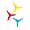 10PCS RC Boat DC Motor 2mm Shaft Propeller Plastic Propeller with 3-Blades Fan Shape for Fan Leaves Ship RC Boat Airplane DIY Model Toy Building Part (Red) view 4