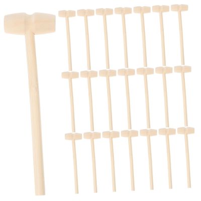 HOMOBABE 50Pcs Mini Wooden Hammers for Safe Pounding for Crafts Small Hand for and Educational Use Creative Hammering Tool for Boys
