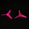 10PCS RC Boat DC Motor 2mm Shaft Propeller Plastic Propeller with 3-Blades Fan Shape for Fan Leaves Ship RC Boat Airplane DIY Model Toy Building Part (Pink) view 2