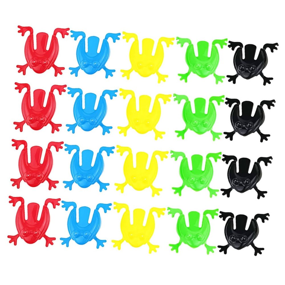 Gogogmee 100 Pcs Colorful Bouncing Frog Toys for Boys and Girls Educational Mini Plastic Jumping Frogs Fun Finger Pressing Toys for Toddlers for Classroom Activities and Playtime