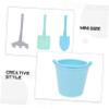 KESYOO 3Sets Gardening Tools Set Bucket Shovel Rake Beach Sandbox for Boys for Flower Planting Soil Digging Fun view 3
