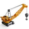 victob Metal ABS Crane Toy, Diecast Construction Vehicles Crane Model Car with Manual Lifting Button, Truck Building Toys for Kids Boys Ages 3-7, 8-12 Christmas and Birthday Gifts view 2