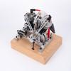 Goekhyrani V2 Engine Model That Runs, 3.3cc Mini 4-Stroke Air-Cooled Kickstart Engine, CNC Metal RTR Motorcycle Replica Gift for Hobbyists (RTR/Upgrade Large Version) view 4