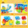YGJT Toddler Toys for 1-3 Year Old Boys and Girls, Dinosaur Slide with 4 Dino Cars Montessori Toys Set for Baby 12-18 Months, Educational First Birthday Gifts Learning Push Track for Children Ages 1-3 view 4