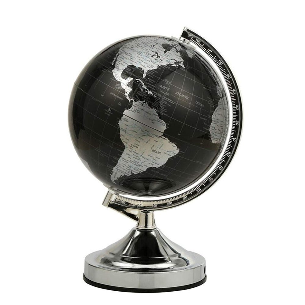 JDXQBLD World Globe Metal Base World Globe Home Office Business Globe Size Optional Black Globe