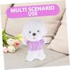 BRIGHTFUFU 2Pcs Plush Bear Doll Costumes Cute Hooded Clothes for Soft Overalls Stylish Accessories for Stuffed Animals Enhance Playability and Creativity Fit for Plush Dolls view 3
