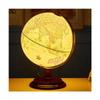 JDXQBLD Practical Globe 25cm Large World Globe Warm Light Lamp Geographic Globes Antique Educational Globe for Shelf Desktop Display Beautifully Decor view 1