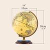 JDXQBLD Practical Globe 25cm Large World Globe Warm Light Lamp Geographic Globes Antique Educational Globe for Shelf Desktop Display Beautifully Decor view 2