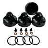 Dhawk Racing Losi 22x Aluminum Domed Bleeder Shock Caps (4) Fro Losi TLR-1117 TLR333021 (Black) view 1