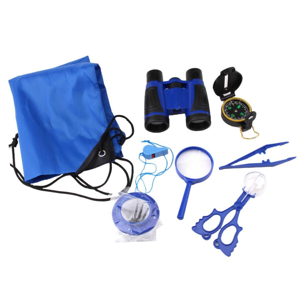 BESPORTBLE 1Set Observing Kit for Outdoor Wilderness Observation Tools with Telescope Magnifying Lens Lightweight and for Hiking Camping and Expeditions Blue