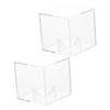 Abaodam 2Pcs Clear Acrylic Baseball Display Case Square Holder for Baseballs Dust Storage Box for Collectors Compact Design for Organized Memorabilia Display