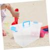 TOYANDONA Portable Plastic with Handle Capacity Outdoor Sand Tray for Multifunctional Storage Box for Sandbox Easy to Carry for Beach and Playroom Activities view 3