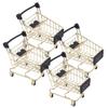 STOBAZA 4Pcs Shopping Cart Tiny Trolley Storage Basket for Office Decor Kitchen Bedroom Organization Cute Practical Sundries Holder view 1