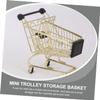 STOBAZA 4Pcs Shopping Cart Tiny Trolley Storage Basket for Office Decor Kitchen Bedroom Organization Cute Practical Sundries Holder view 4