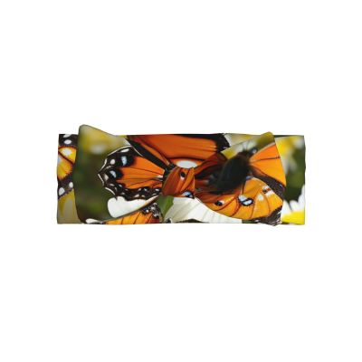 GDSHJKLW Butterfly On Daisy Flower Baby Bows Headbands,Super Stretchy Soft Baby Girl Headbands Handmade Newborn Head Bands Hair Accessories For Babies Infant Toddler