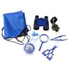 CORHAD 1Set Wilderness Observation Kit with Telescope and Magnifying Lens Lightweight Outdoor Tools for Insect Watching and Exploration Blue view 1