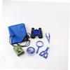 CORHAD 1Set Wilderness Observation Kit with Telescope and Magnifying Lens Lightweight Outdoor Tools for Insect Watching and Exploration Blue view 3