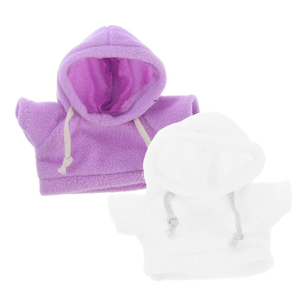DECHOUS 2Pcs Plush Bear Doll Clothes Adorable Hoodie Outfit for Stuffed Animals Cute Accessory to Boost Creativity Imagination for Plush Dressing