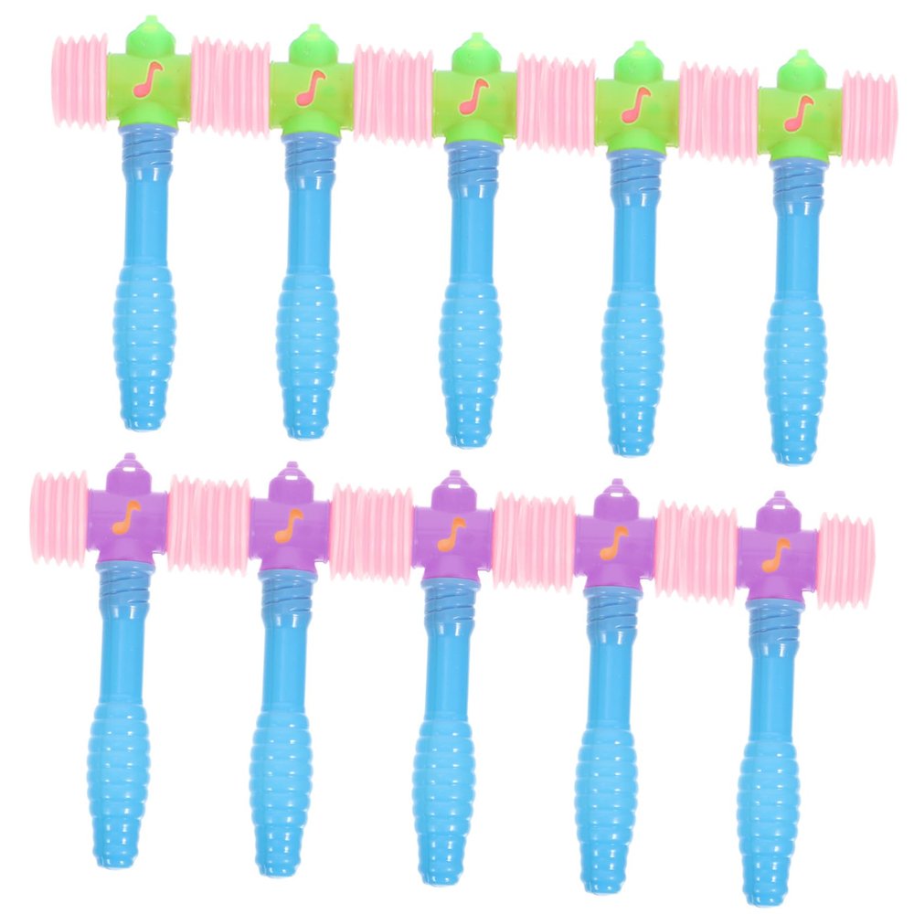 DECOMELODY 10Pcs Plastic Squeaky Hammer for and Beating Gavel Promotes Hand Eye Coordination and Parent Interaction for Learning and Fun