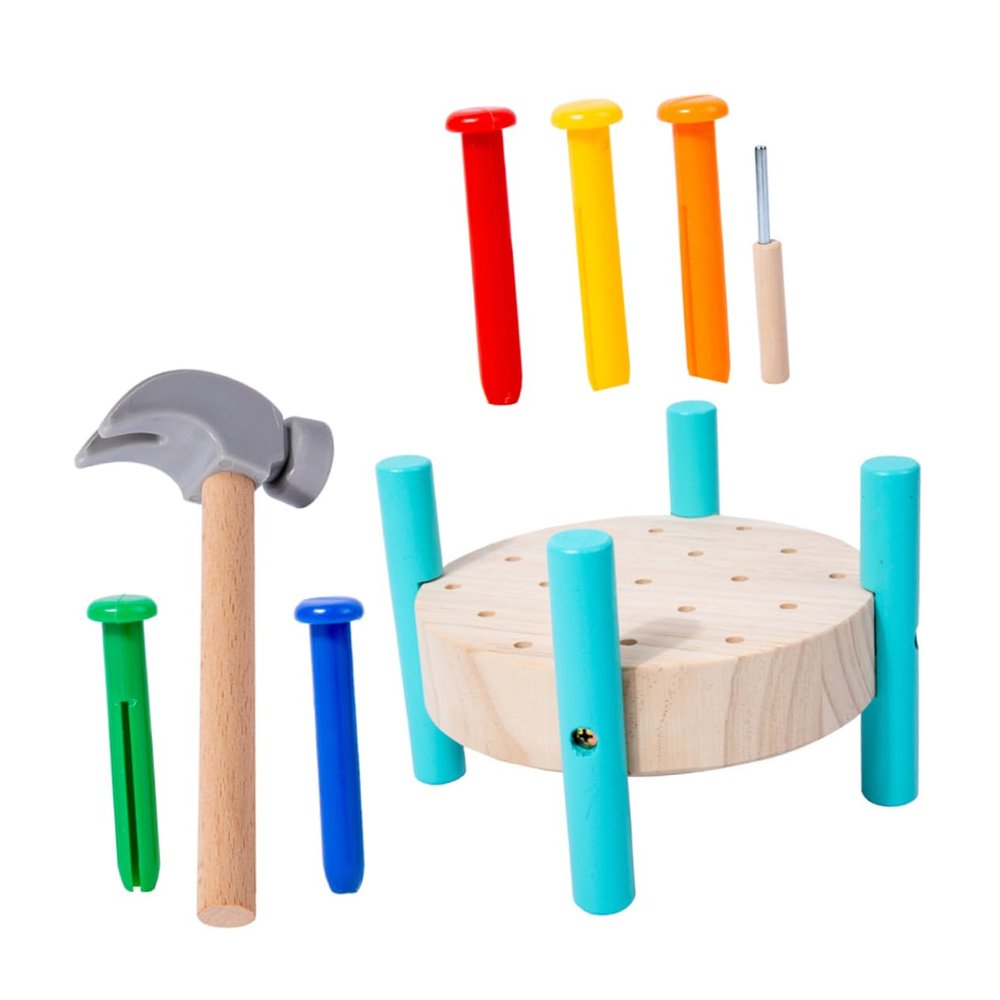 HANABASS Interactive Pounding Hammering Toy for Boys and Girls Nailing Pounding Workbench