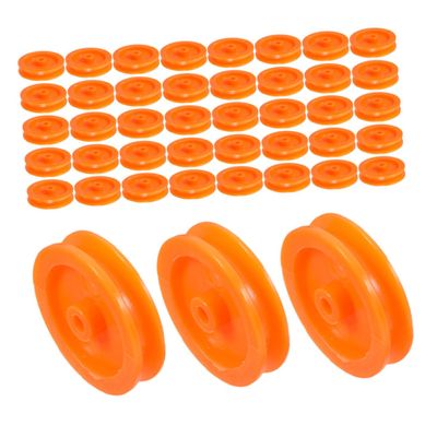 CORHAD 50Pcs Plastic Pulley Wheels for DIY Rc Car Plane Modifications Gear Replacement for Smooth Sliding and Upgrades