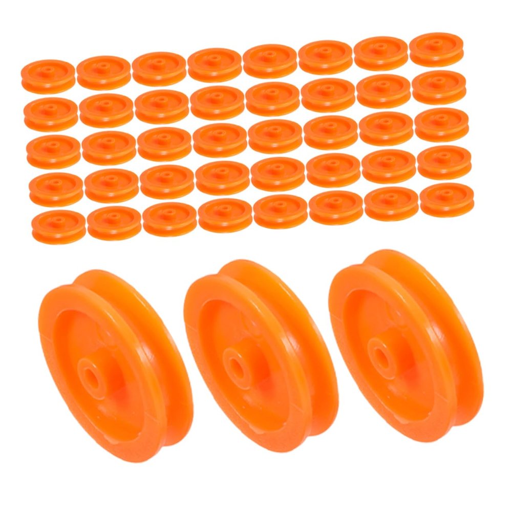 CORHAD 50Pcs Plastic Pulley Wheels for DIY Rc Car Plane Modifications Gear Replacement for Smooth Sliding and Upgrades
