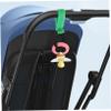 Abaodam 6Pcs Stroller Hooks for Hanging Bags Multi Functional Nylon Fastener Clips for Diaper Bags Accessories Stable for Strollers and Bikes view 4
