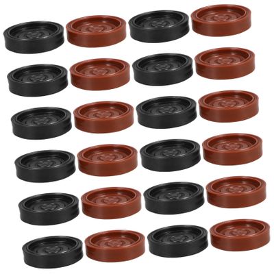 Abaodam 24Pcs Plastic Chess Pieces for Board Games Round Checkers Game Accessories for Home School and Travel Elegant Design for Enhanced Gaming Experience