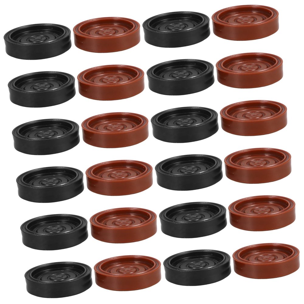 Abaodam 24Pcs Plastic Chess Pieces for Board Games Round Checkers Game Accessories for Home School and Travel Elegant Design for Enhanced Gaming Experience