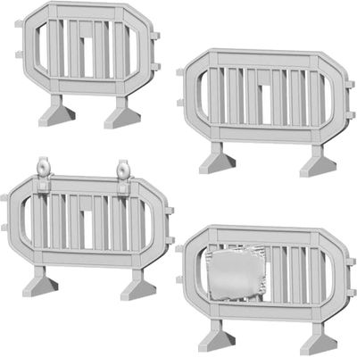 3D printed set - Plastic Barricades