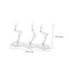 Abaodam Action Figure Display Stand with Height Flexible Head Base for Doll Models Compatible with Mg Hg Rg Figures Clear Design for Realistic Showcase view 2