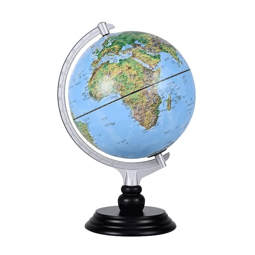 JDXQBLD Practical Globe 10'' World Globe Learning Educational World Globes Rotatable Bilingual Geographic Globes Unique Globes for Home Office Beautifully DecorC