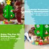 Baby Christmas Tree Toy with Topper Star: Montessori Christmas Tree Set with DIY Train Set&Tracks, Finger Puppets Snowman/Reindeer/Santa Tumblers for Toddlers Must Have Xmas Birthday Gift Indoor Decor view 2