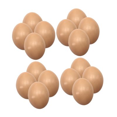 FUNNETOYU 20Pcs Decorative Fake Chicken Eggs Realistic Simulation Eggs for DIY Crafts Graffiti and Easter Decorations Material for Creative Hand Painted Projects